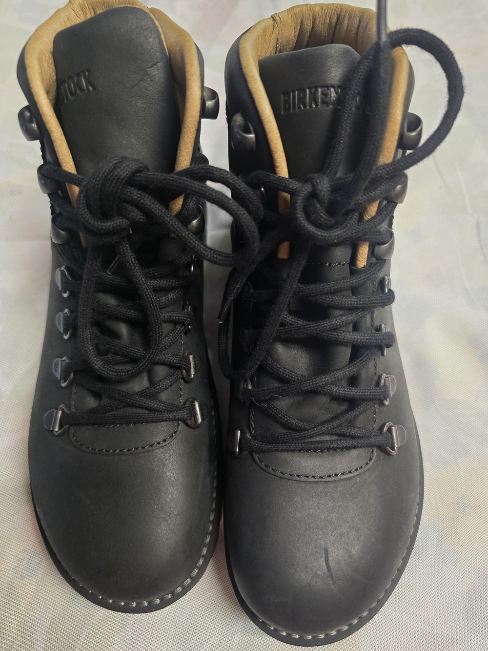 Birkenstock Women's Black Leather Lace-Up Hiker Boot